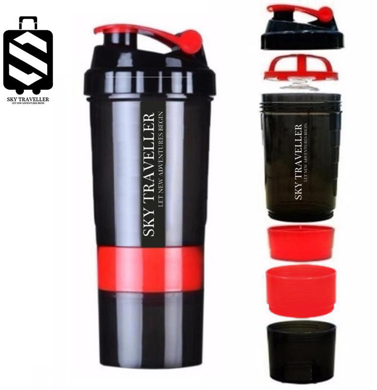SKY TRAVELLER SKY310 Fitness Sports Protein Shake Bottle Mixing Powder Blender Shaker Cup