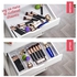 25 Pcs Drawer Organizer Set Dresser Desk Drawer Dividers - 4 Size Bathroom Vanity Cosmetic Makeup Trays - Multipurpose Clear Plastic Storage Bins for Jewelries, Kitchen Gadgets and Office Accessories