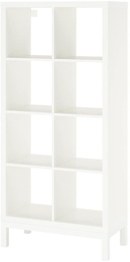 KALLAX Shelving unit with underframe - white/white 77x164 cm