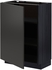METOD Base cabinet with shelves - black/Nickebo matt anthracite 60x37 cm