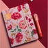 Pink Vintage Floral Notebook With Rubber Band - Size A5
