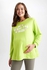 Defacto Regular Fit Slogan Printed Maternity Sweatshirt