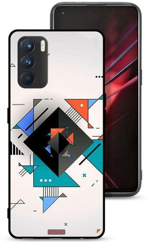Oppo K9 Pro Protective Case Cover Square And Triangle Shapes Abstract Pattern