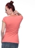 U.S. Polo Assn. 213109ZH1CK-SUCR Polo Shirt for Women - L, Coral/Apple Green