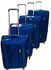 A M Fashion 4 in 1 Wilson Travel Suitcase - Navy Blue