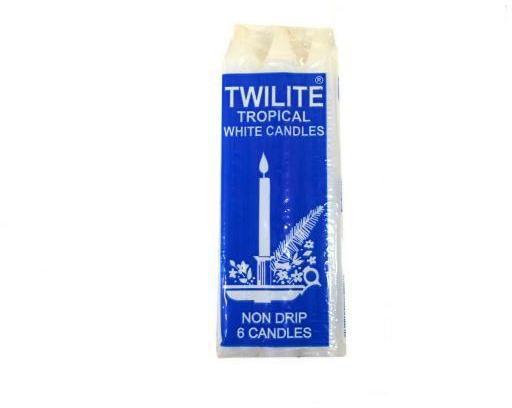 TWILITE WHITE CANDLES 6'S POLY