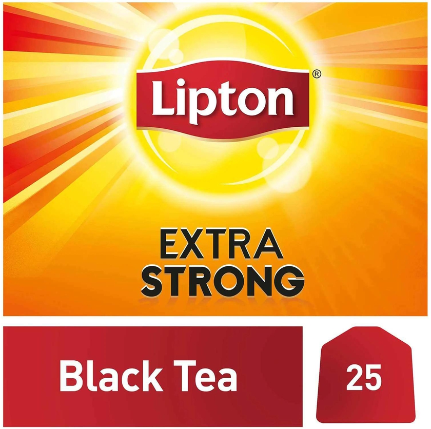  ليبتون الأحمر شاي أسود طعم ثقيل ومضبوط  25 كيس شاي 