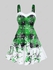 Plus Size Christmas Faux-fur Trim Plaid Elk Print Sleeveless Dress - 4x | Us 26-28