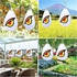 SYOSI Eye Decoy Scary Eyes Strong Visual Bird Repellent Mirror Reflective Pinwheels Bird Deterrent Bird Scarers Sparkly Wind Spinner Hanging Outdoors for Anti-Bird Places 3Pcs
