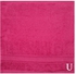 BYFT - Daffodil (Fuchsia Pink) Monogrammed Face Towel (30 x 30 Cm - Set of 6) - 500 Gsm White Thread Letter "U"- Babystore.ae