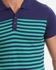Ravin Striped Polo Shirt - Navy & Green