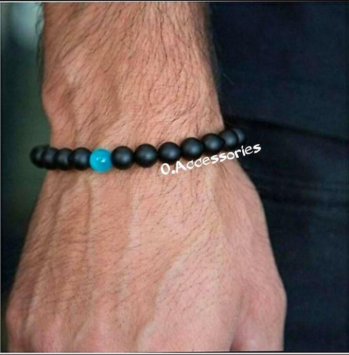 O Accessories Bracelet Black Of Onyx Stones _blue Stone