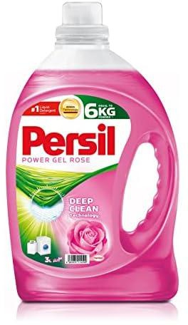 Persil Power Gel Liquid Laundry Detergent, With Deep Clean Technology, Rose, 3L