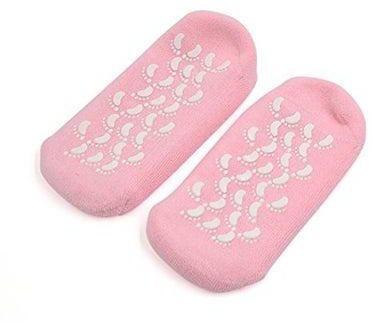 Slip Resistant Moisturising Spa Gel Socks Pink