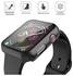 Black Hard Case for Apple Watch Series 5 Series 4 44mm with Screen Protector, Ultra Thin Hard PC Case Slim Tempered Glass Screen Protector for iwatch Series 5/4 44MM