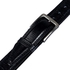Andora Single Belt Loop Textured Black Leather Belt - 140cm