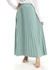 Elastic Waist Slip On Plisse Maxi Skirt - Mint Green