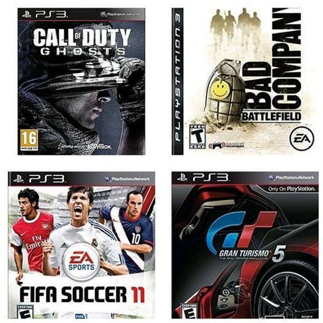 Playstation Battlefield: Bad Company + Gran Turismo 5 + Fifa 11 + Call Of Duty Ghost- Playstation 3