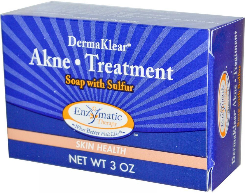 صابونة كبريت لحب الشباب Enzymatic Therapy DermaKlear Akne Treatment Soap with Sulfur 92 g