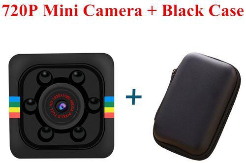 Generic SQ11 PRO Mini Camera HD 1080P Night Vision Camcorder Car DVR Infrared Video Recorder Sport Small Camera Support Hiden TFcard JUN(720P and Black case)