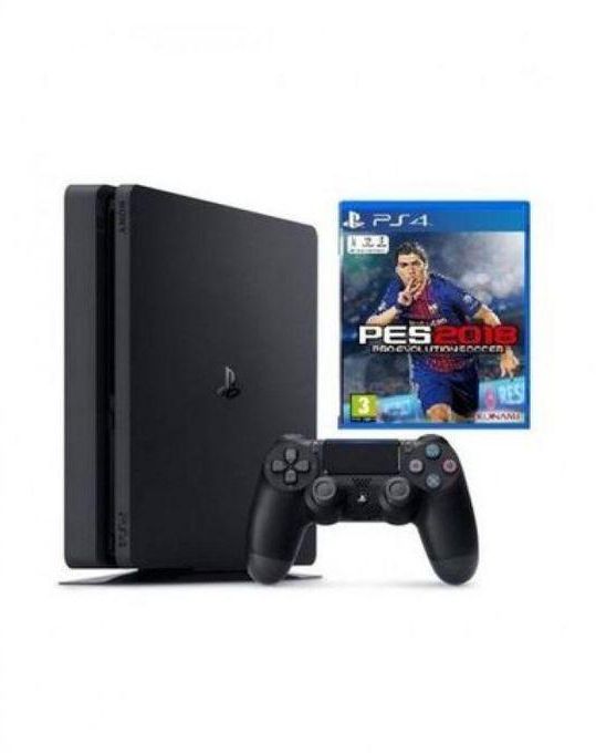 Sony PlayStation 4 Slim - 500GB Gaming Console - Black + PES2018
