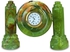 Cantaloupe 2 Pillar Onyx Stone Clock