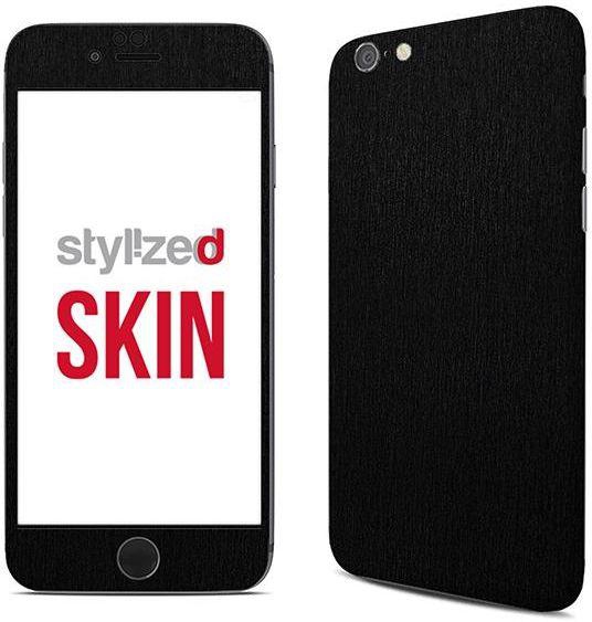 Stylizedd Premium Vinyl Skin Decal Body Wrap For Apple Iphone 6plus - Brushed Black Metallic