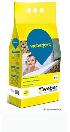 Weber Cement Based Pre Mixed Tile Joint Grout Multi Colors JASMINE WHITE