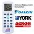 Daikin Acson Aircond Replacement York Air Conditioner Remote Control