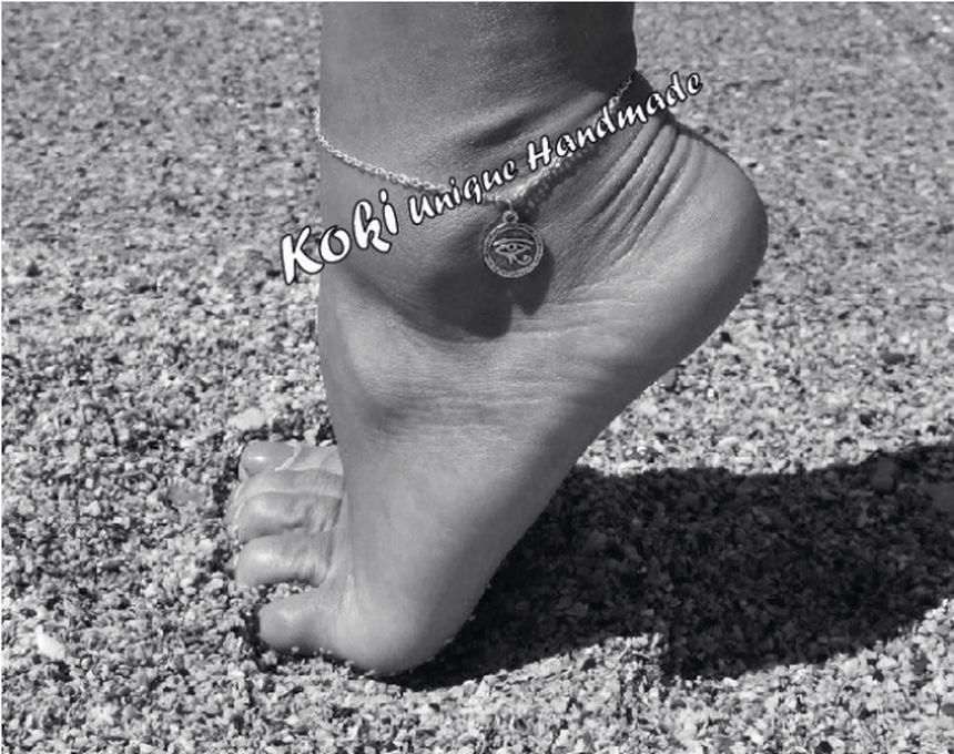 Koki Unique Handmade Silver Eye Horus Egyptian God Anklet