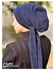 Elegant Pleated Turban Hijab - Stylish Headwrap for Modest Fashion - Navy