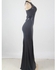 OYL Elegant Black Sequined Evening Dress for Ladies - Size L