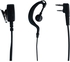Caroo 2-Pin G Shape Walkie Talkie Headset with PTT Mic - Black
