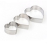 Generic 3Pcs/set Stainless Steel Heart Cookie Biscuit Mould Cookie Cutter Slicer Cake Baking
