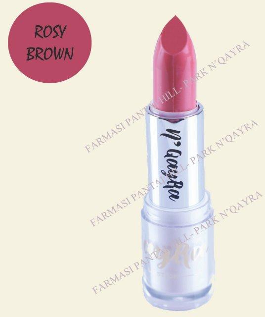 N'Qayra Matte Lipstick with Vitamin E - Rosy Brown
