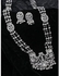 Shining Diva Fashion Latest Stylish Traditional Oxidised Silver Necklace Jewellery Set for Women (13137s), One Size
