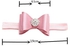 Generic New Baby Girl Newborn Headband Elasticity Headdress Fashionable Bow-knot With Rhinestone Boutique Stylish Design