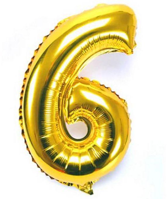General Helium Balloon Number 6 Balloon For Celebrations Size 32