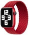 Nylon Single-Turn Braided Watchband For Apple Watch Series 7/6/5/4/3/2/1/SE 45/44/42mm Red