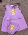 فستان بناتي صيفي مطبوع خامه قطن مكون من قطعتين فستان وبانتي