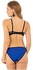 Miorre Midnight Blue Lace Push Up Bra-Panty Lingerie Set Padded Bra with Bikini Brief Underwear