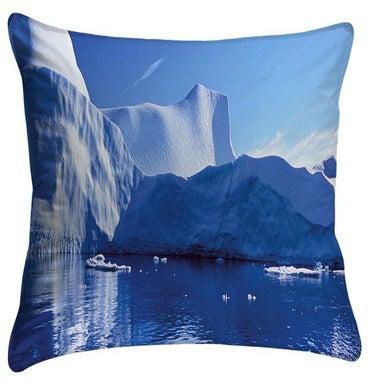 Printed Cushion Cover Blue/White polyester Blue/White 40x40cm
