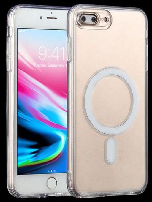 Electroplating Shockproof Magsafe Case For IPhone 7+ PLUS / 8+ PLUS (Transparent)