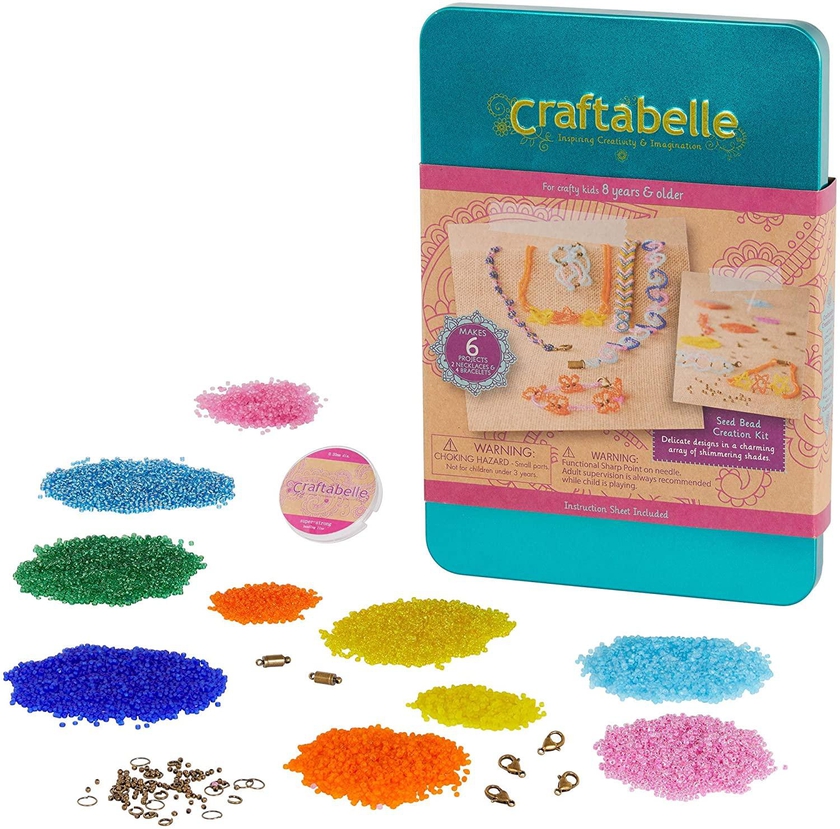 Bracelet Necklace Making Kit – 42pc Jewelry Set with Little Beads Craftabelle