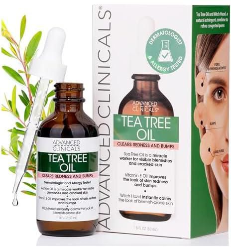 Advanced Clinicals Tea Tree Oil, Clears Redness and Bumps (53ml)
