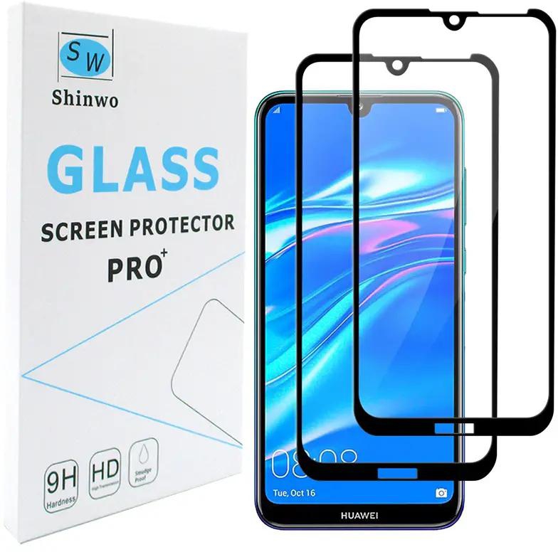 [2 Pack] -Huawei Y7 Prime 2019 / Y7 2019 [Full Glue Full Cover] Tempered Glass Screen Protector]