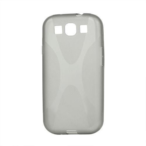 Premium X Shape TPU Gel Case with Screen Guard for Samsung GT-I9300 Galaxy S3 SIII i9300 Grey