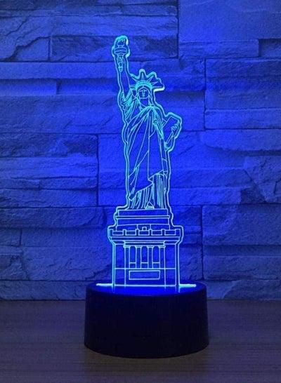 New York City Statue of Liberty 3D LED Multicolor Night Light Touch Desk Lamp Remote Control Home Bedroom Decor Christmas Gift