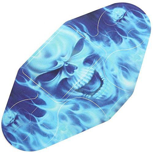 Universal Blue Skull Decal Cover Skin Sticker For PS4 PlayStation 4 Console 2 Controller