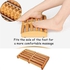 Double Wooden Foot Massager with Five Wooden Rollers Foot Massager, Stress Relief and Acupressure Device, Health Care Relaxation Device, Foot Massager for Leg Pain Relief